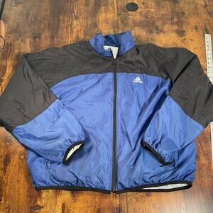 Mens Vintage Blue‎ Adidas Track Top Jacket Tracksuit size XL